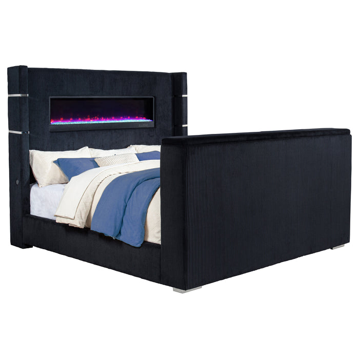 Tisdall Wingback TV Bed with Flame Visualizer