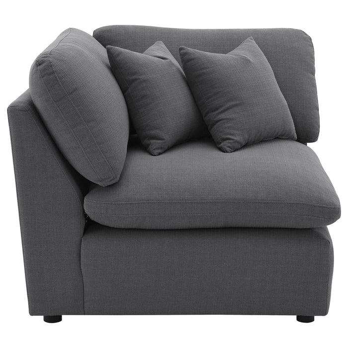Hobson Upholstered Corner Charcoal
