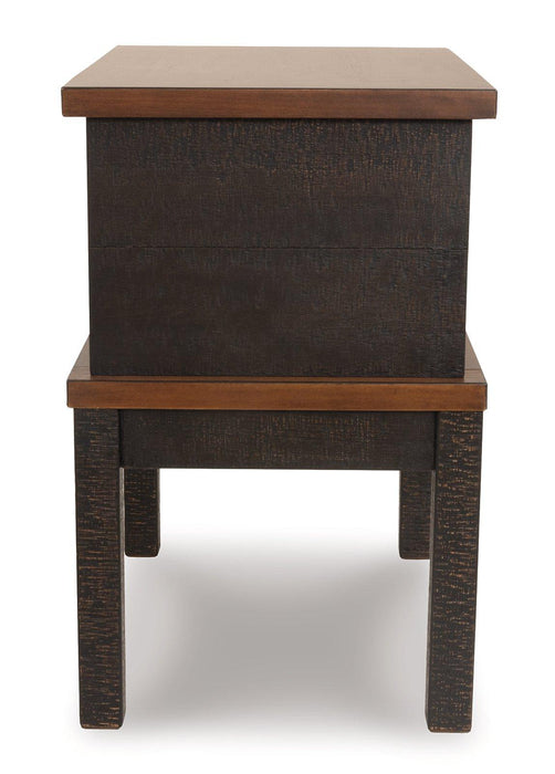 Stanah Chairside End Table with USB Ports & Outlets