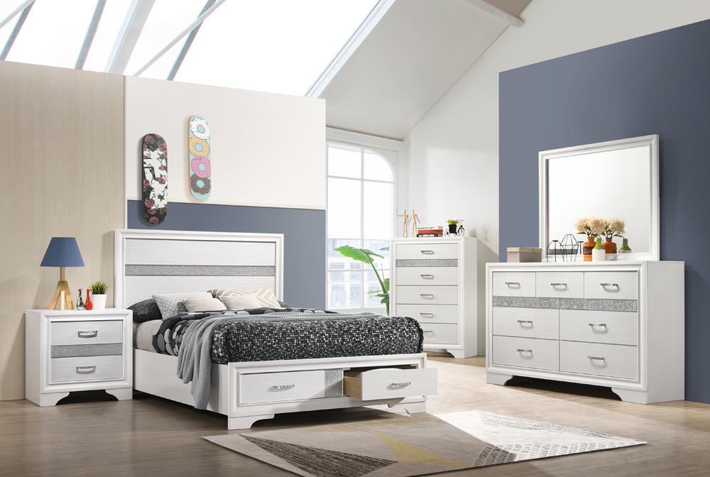 Miranda Full & Twin Storage Bed White