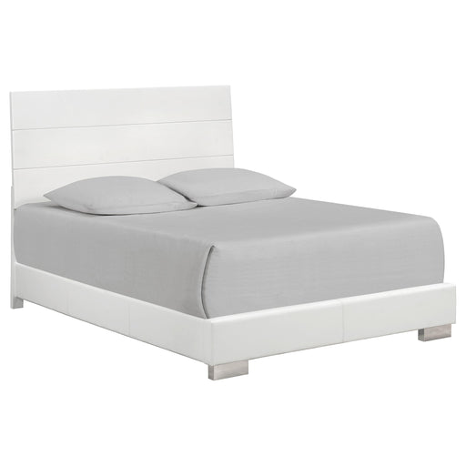 Felicity Eastern King, Queen, & Cal.King Panel Bed Glossy White image