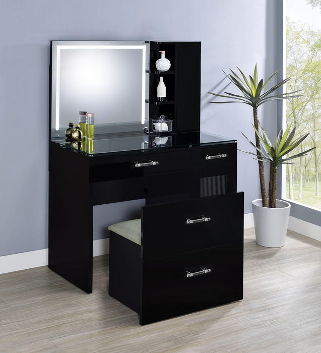 Flora 2-drawer Vanity Set with LED Mirror
