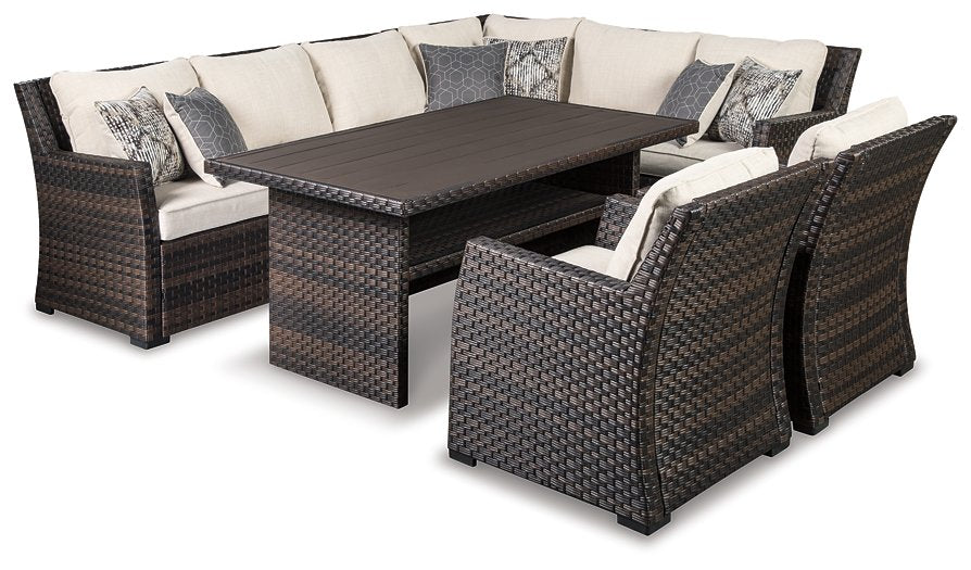 Easy Isle Easy Isle Nuvella 3 Piece Sectional with Coffee Table and 2 Lounge Chairs