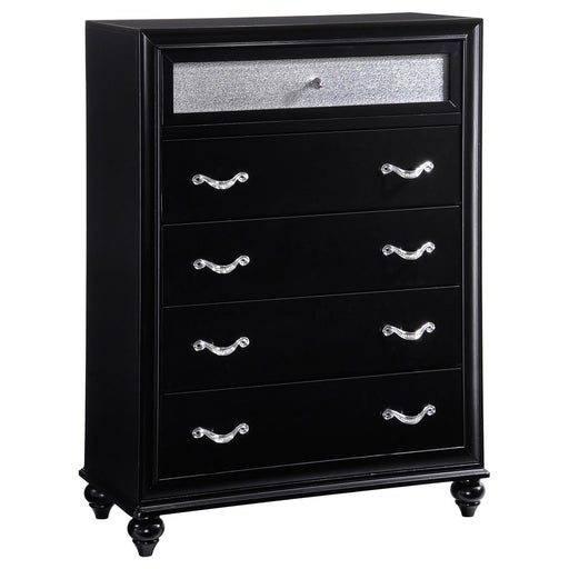 Barzini Five Drawer Chest With Metallic Drawer Front image