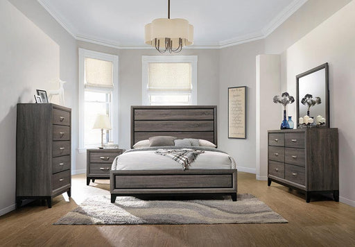 Rustic Grey Oak Five Piece Queen Bedroom Set image