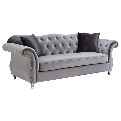 Frostine Traditional Silver Sofa image
