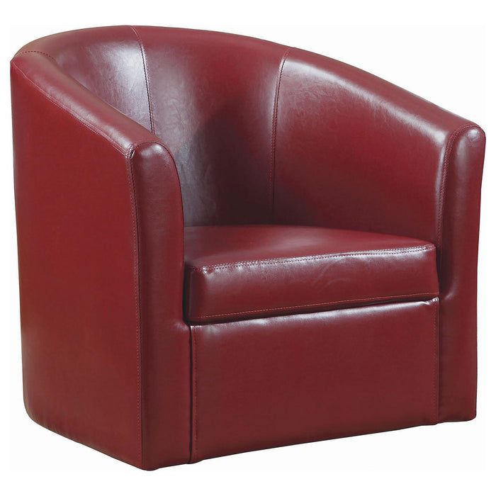 G902099 Contemporary Faux Leather Red Accent Chair image