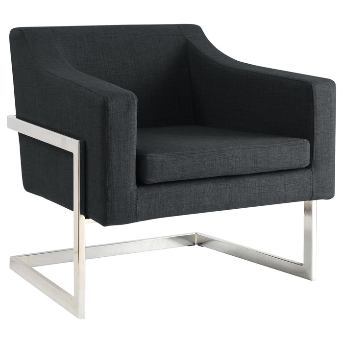G902530 Contemporary Grey and Chrome Accent Chair image
