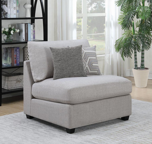 Cambria Upholstered Armless Chair Grey image
