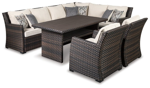 Easy Isle Easy Isle Nuvella 3 Piece Sectional with Coffee Table and 2 Lounge Chairs image